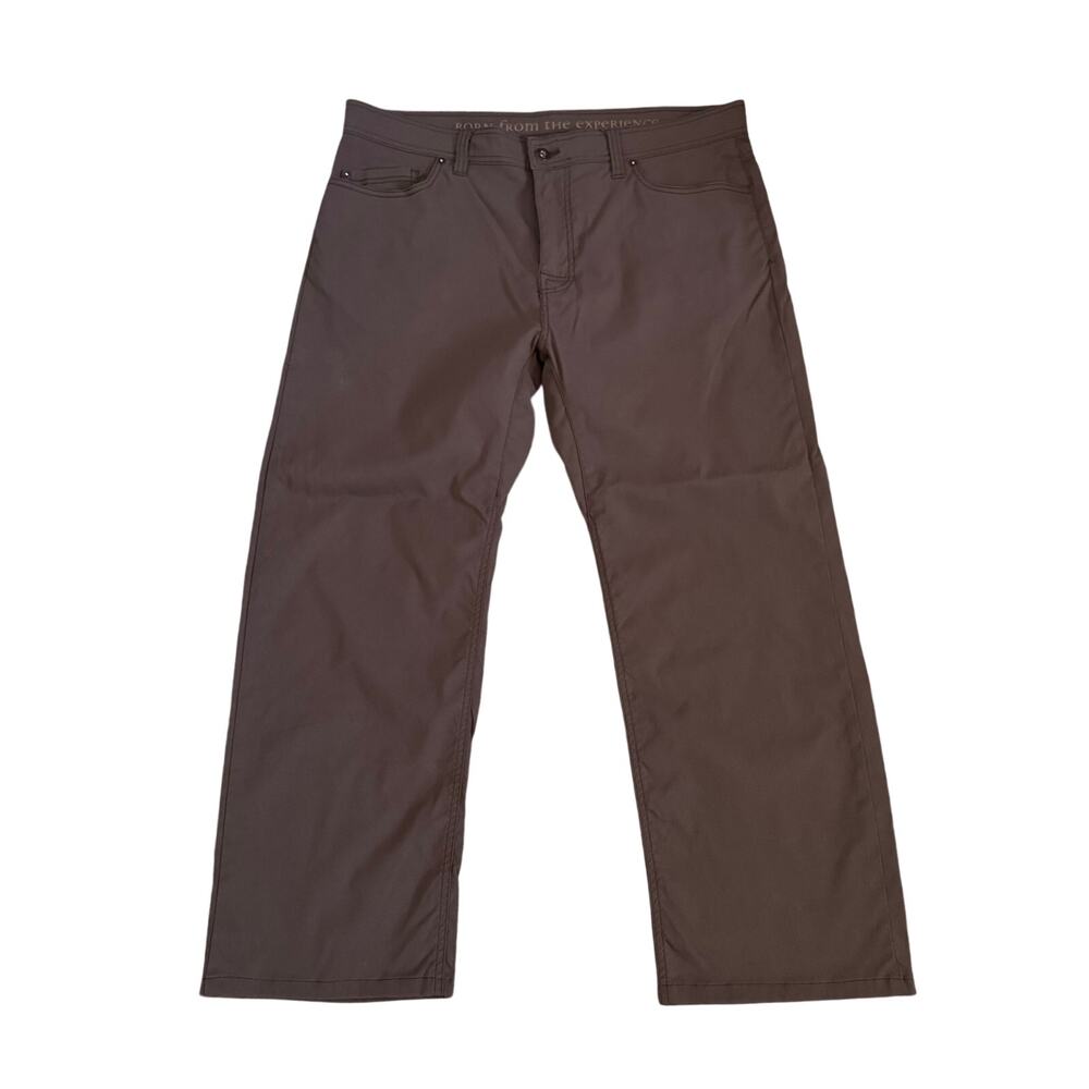prAna Brion Pants Mens 38x26.5 Brown Lightweight Quick Dry Outdoors Slim Fit